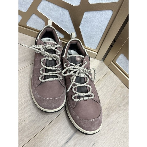 ECCO Aspina Low GORE-TEX Hiking Yak Leather Shoe 39 Us 8 Sneakers Plum - Picture 3 of 9